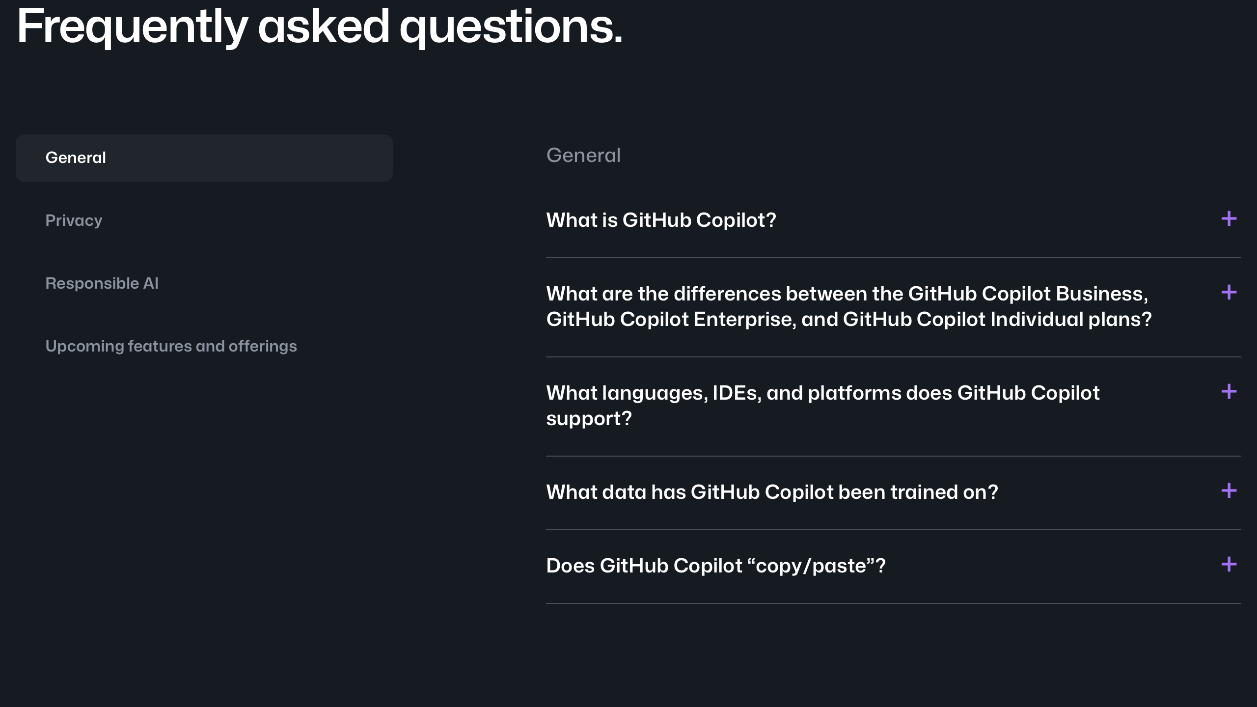 github copilot interface, desktop dark stack screenshot