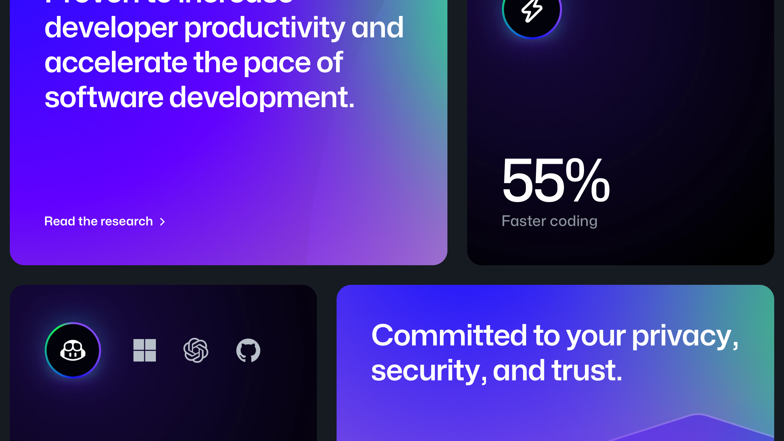 github copilot interface, desktop dark stack screenshot