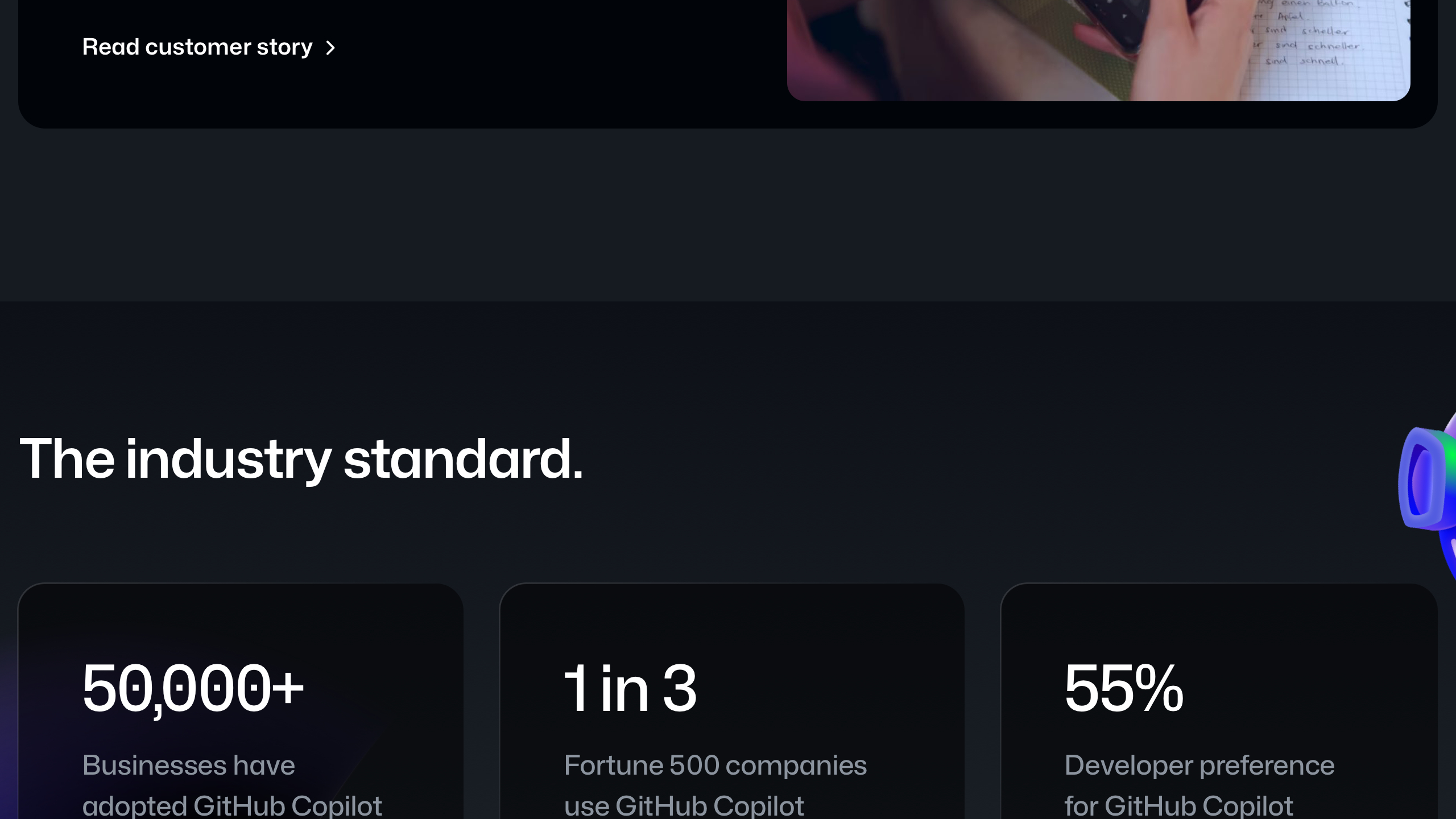 github copilot interface, desktop dark stack screenshot
