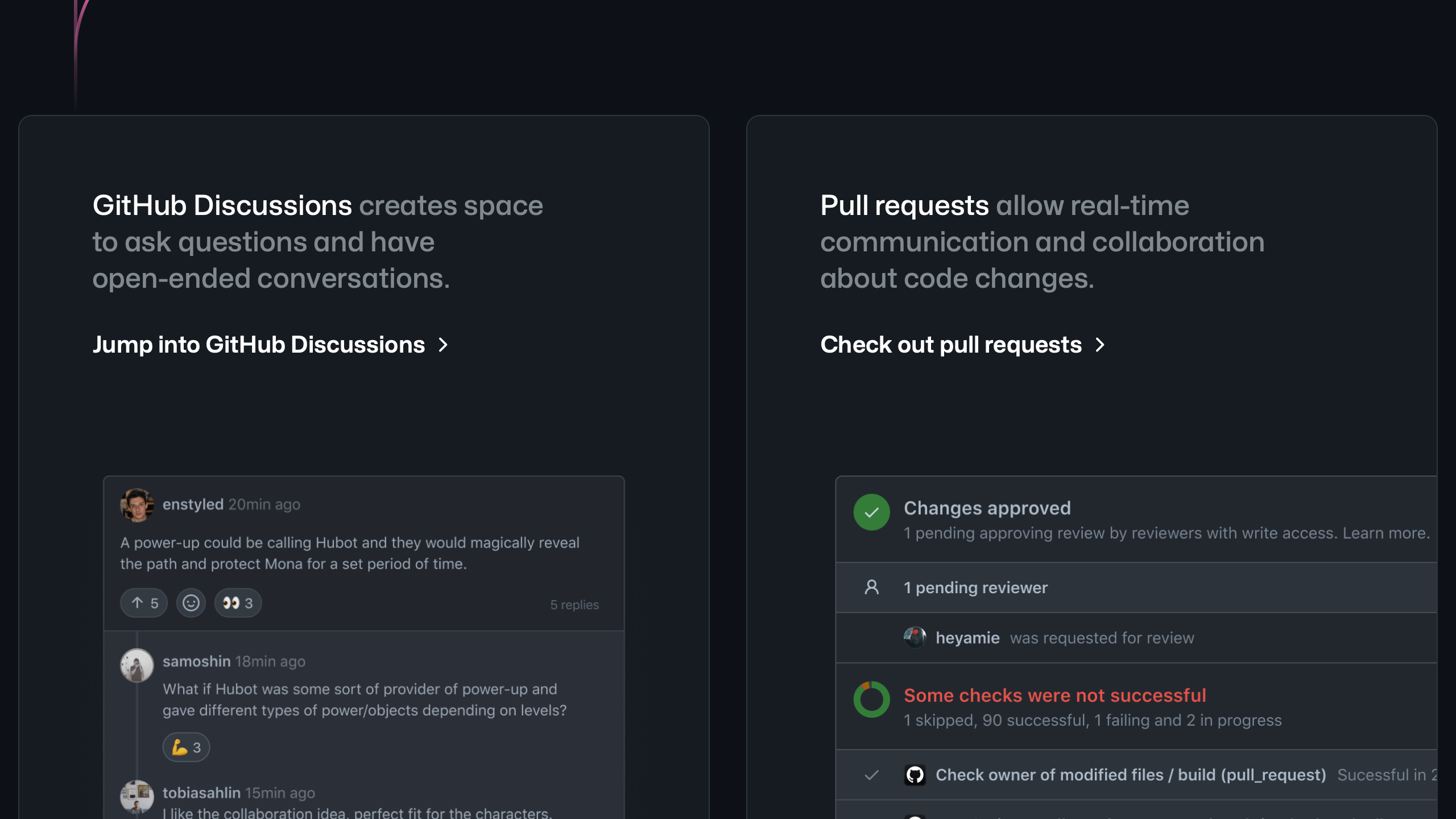 github landing interface, desktop dark stack screenshot