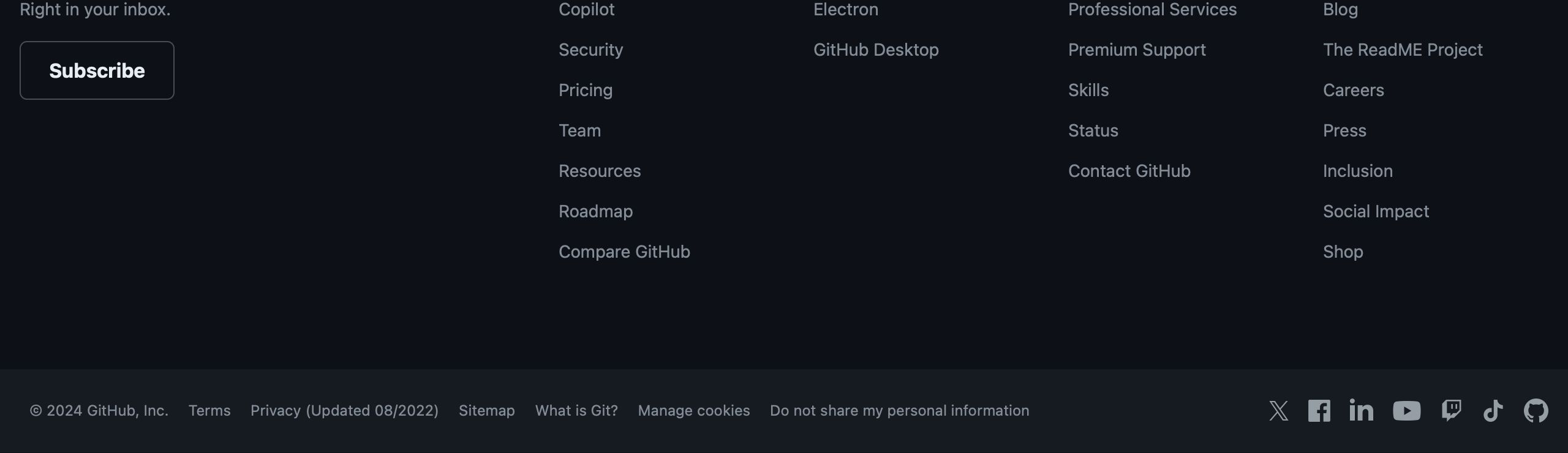 github landing interface, desktop dark stack screenshot
