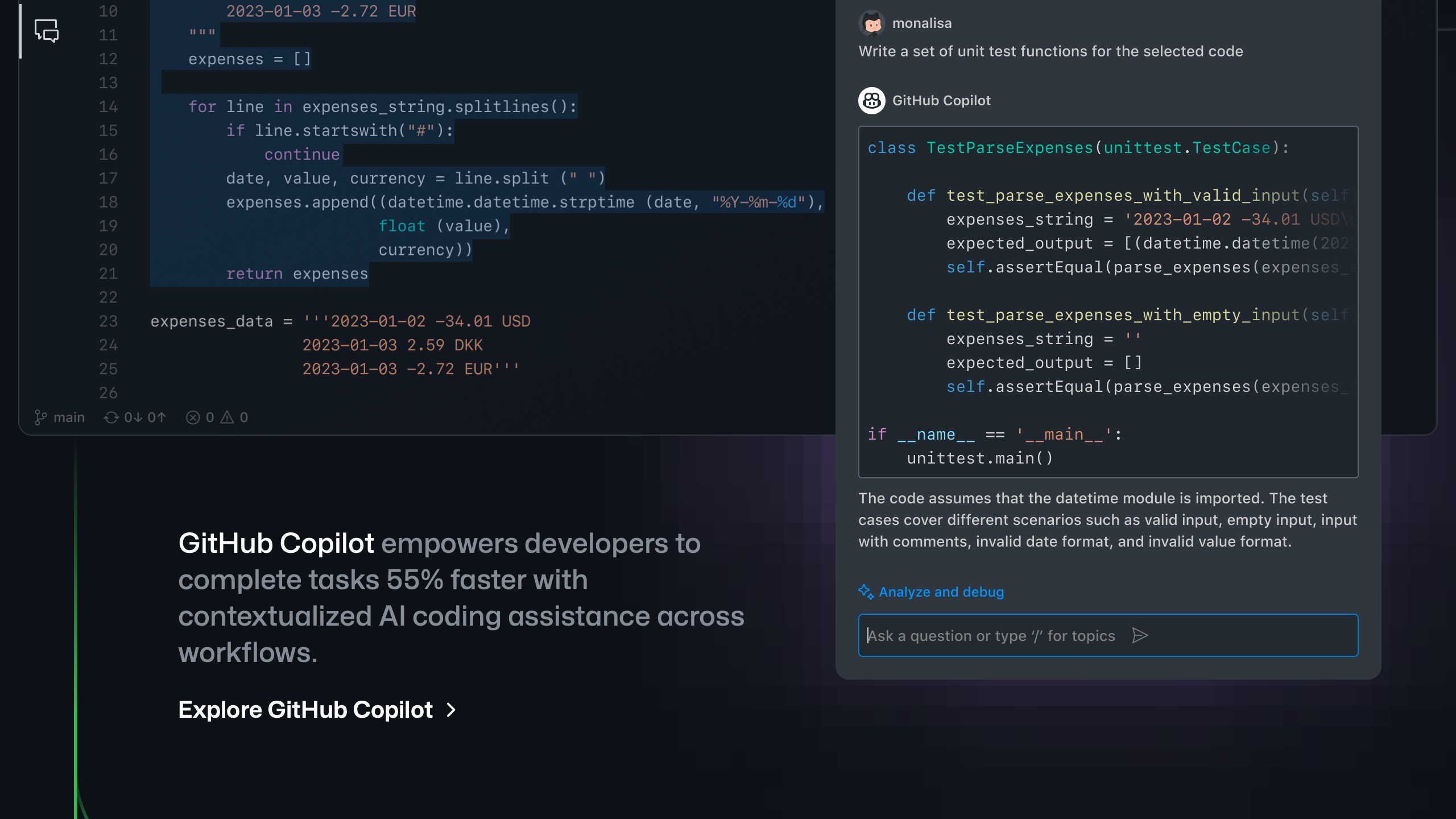 github landing interface, desktop dark stack screenshot