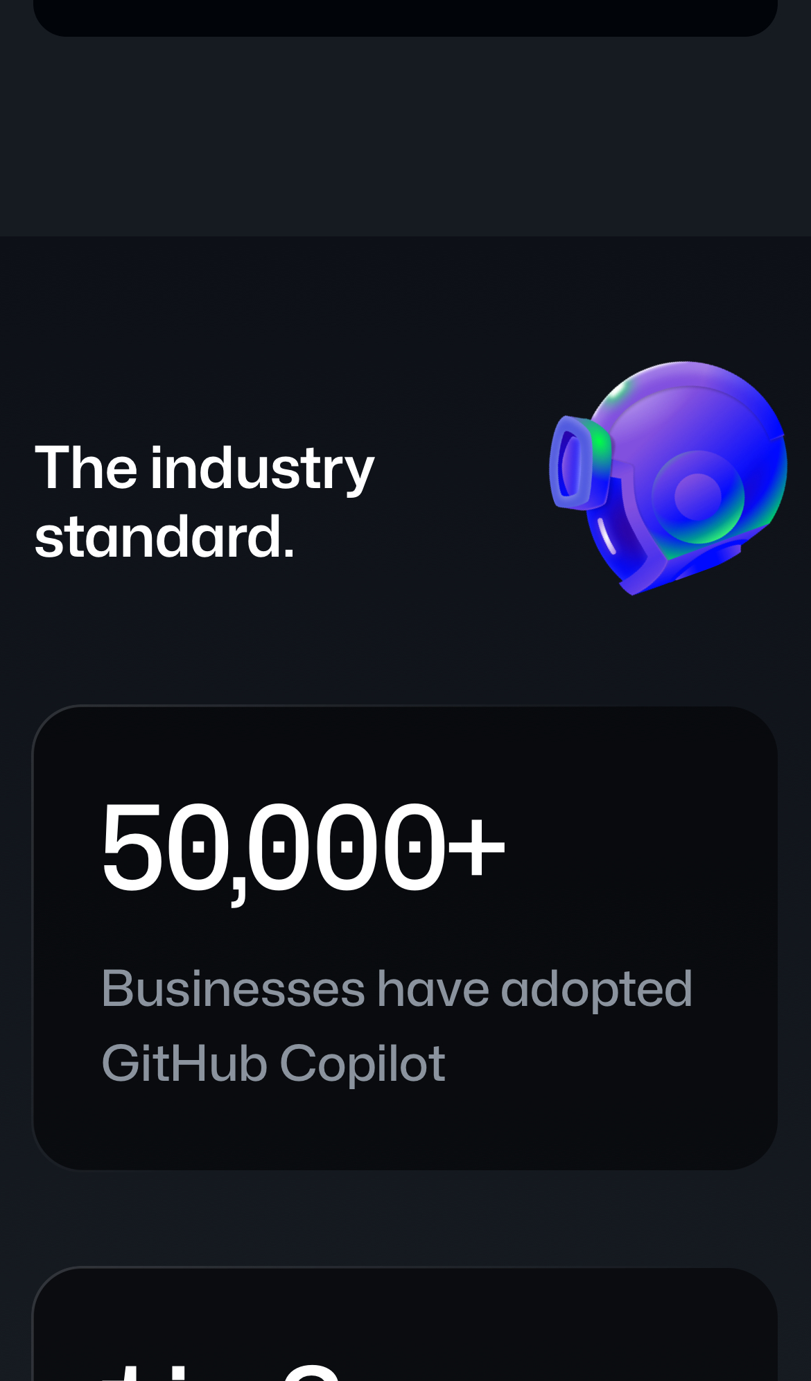 github copilot interface, mobile light stack screenshot