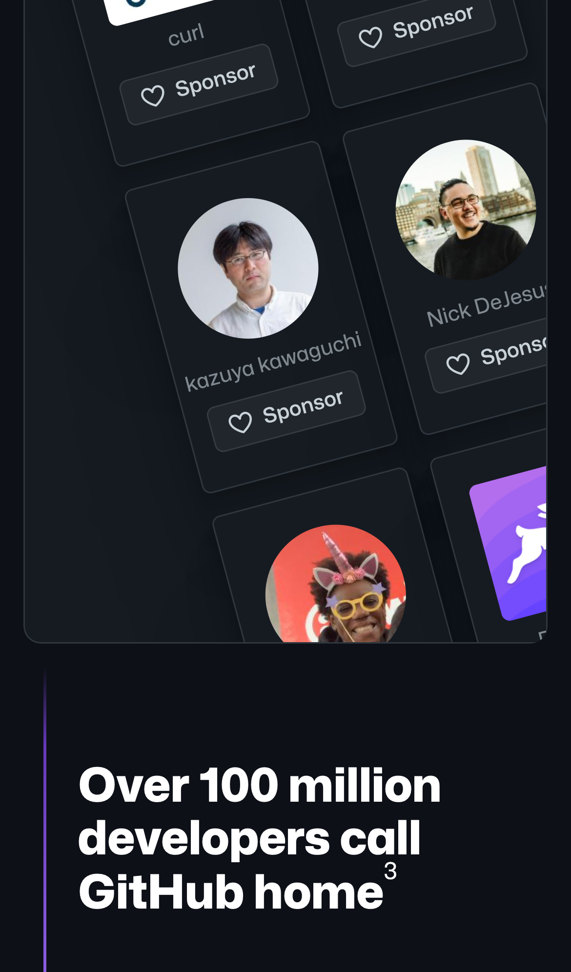github landing interface, mobile light stack screenshot