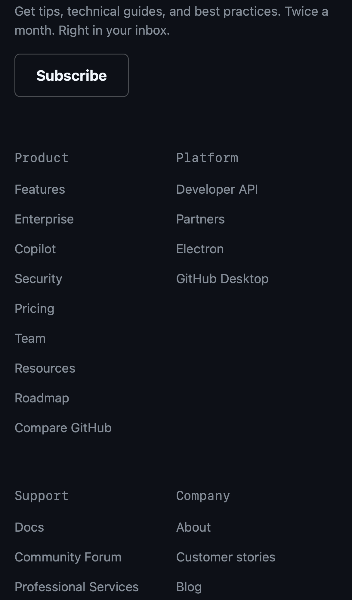 github landing interface, mobile light stack screenshot