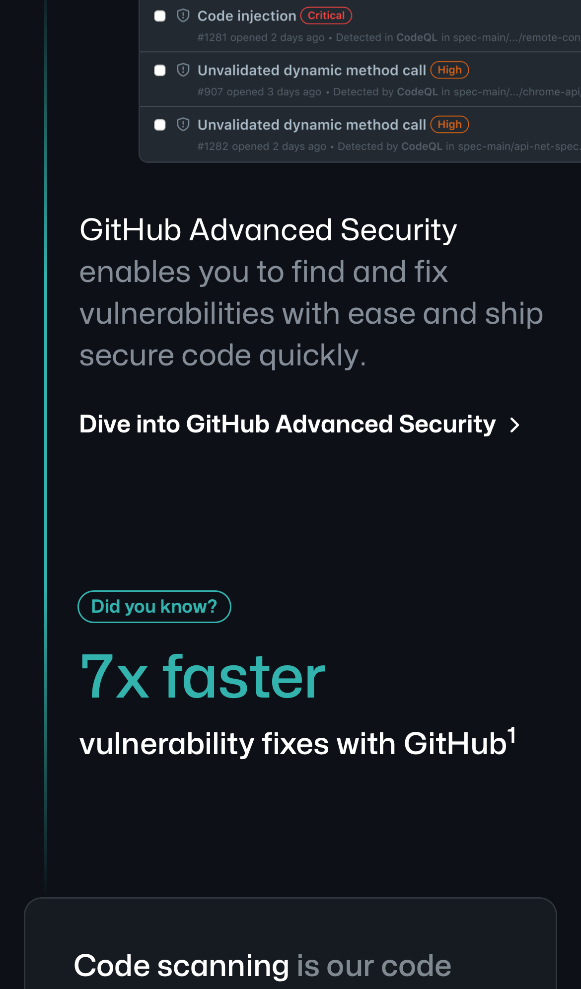 github landing interface, mobile light stack screenshot