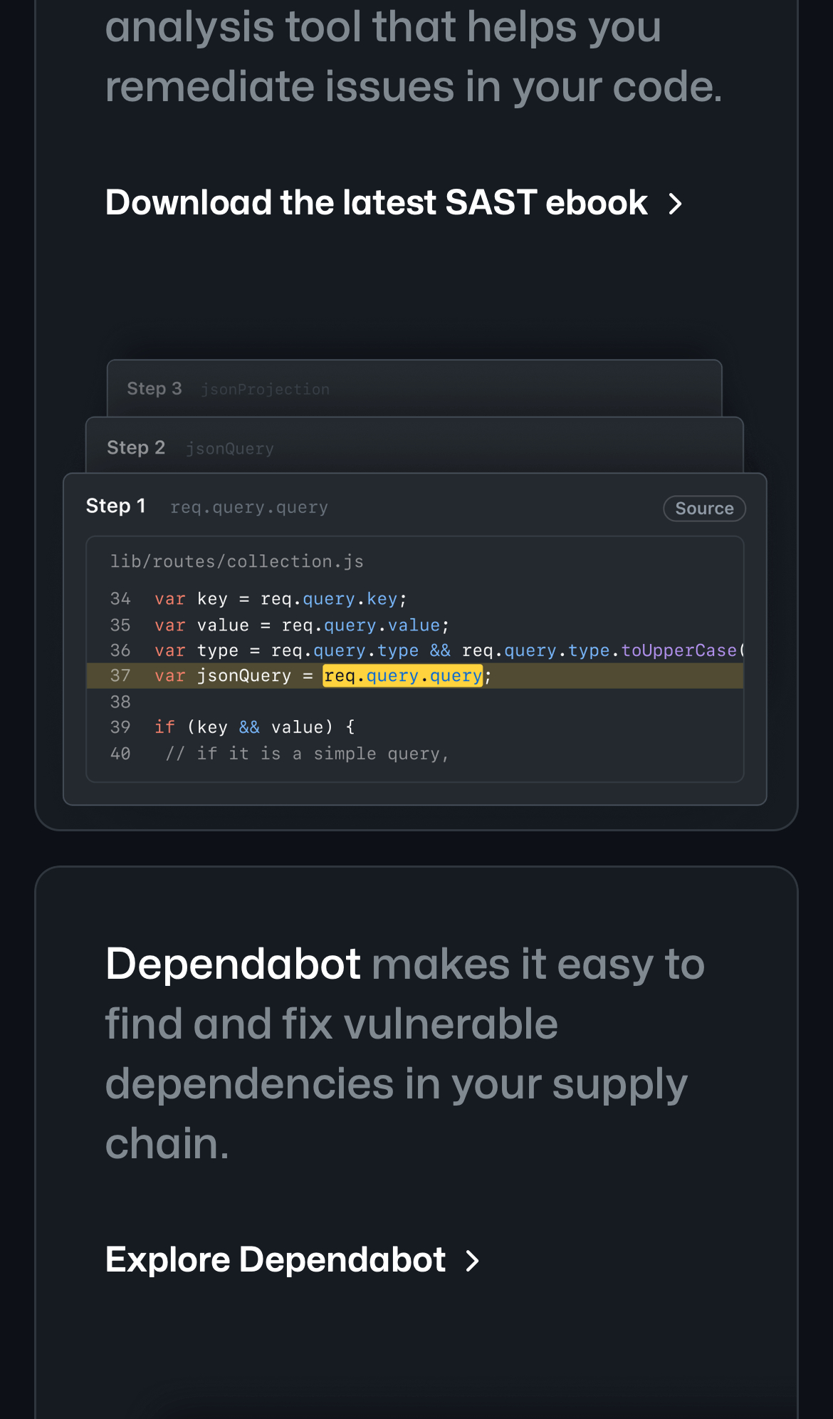 github landing interface, mobile light stack screenshot