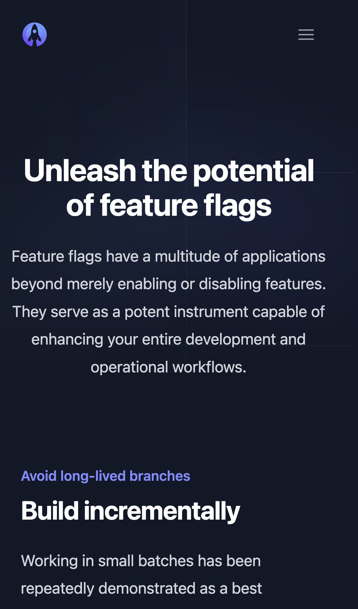 groundcontrol use cases interface, mobile dark fold screenshot