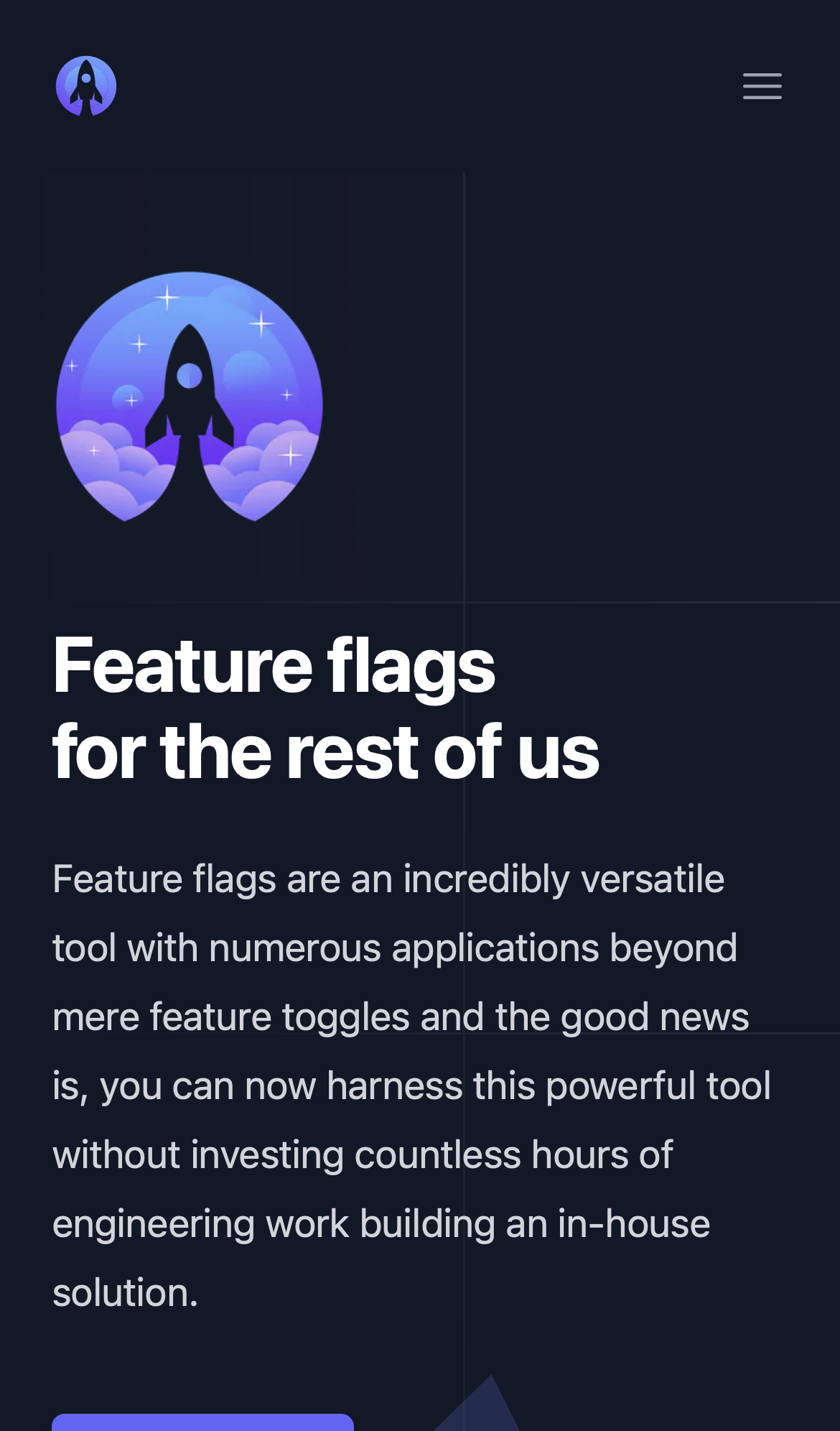 groundcontrol landing interface, mobile dark stack screenshot