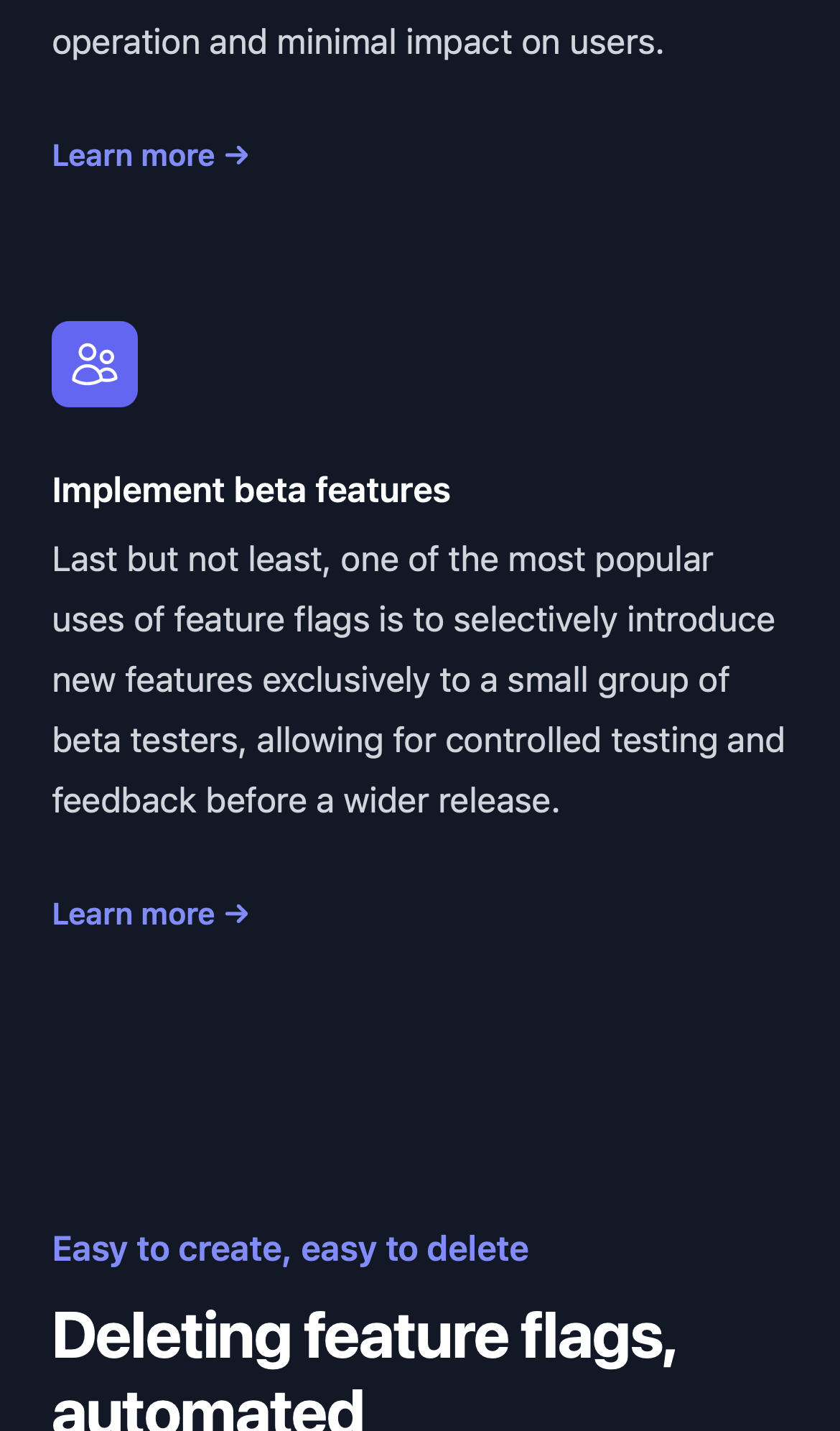 groundcontrol landing interface, mobile dark stack screenshot