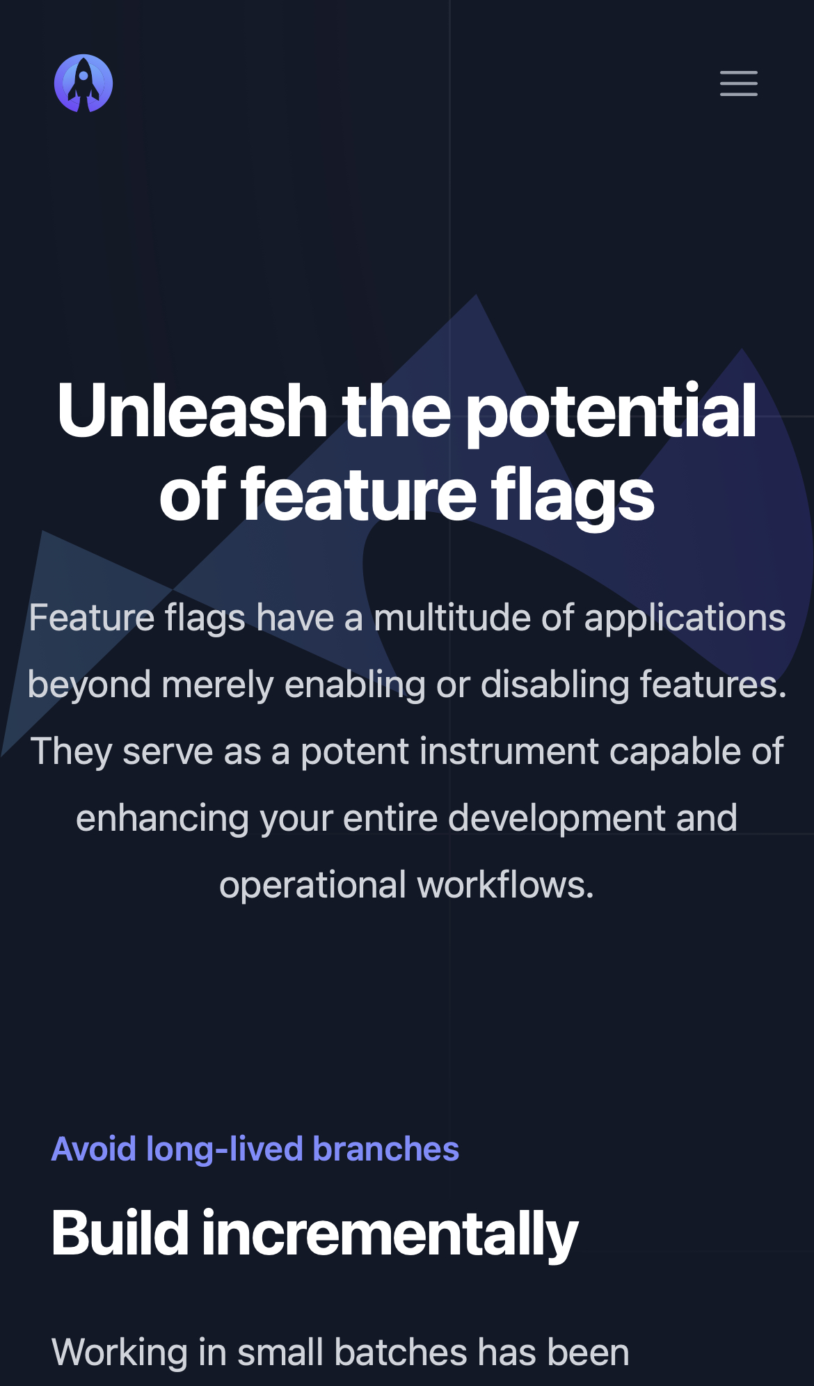 groundcontrol use cases interface, mobile dark stack screenshot