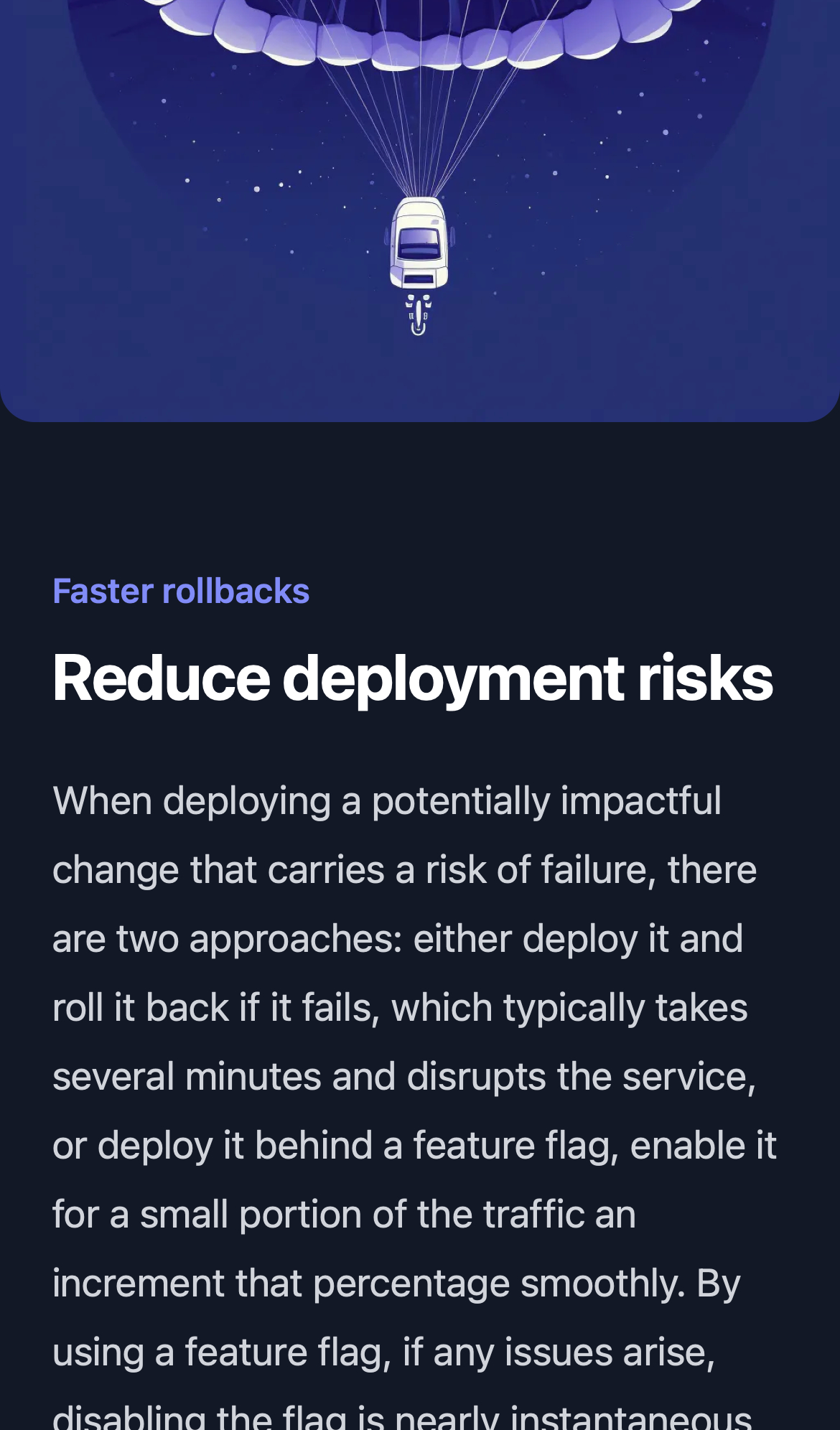 groundcontrol use cases interface, mobile dark stack screenshot