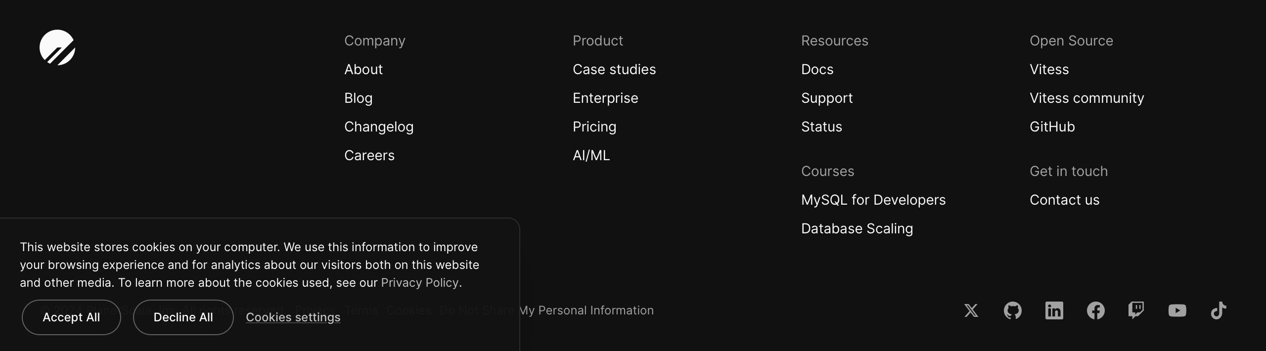 planetscale sharding interface, desktop light stack screenshot