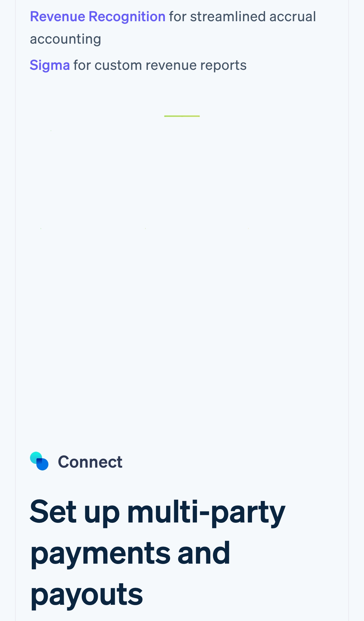 stripe landing interface, mobile light full screenshot