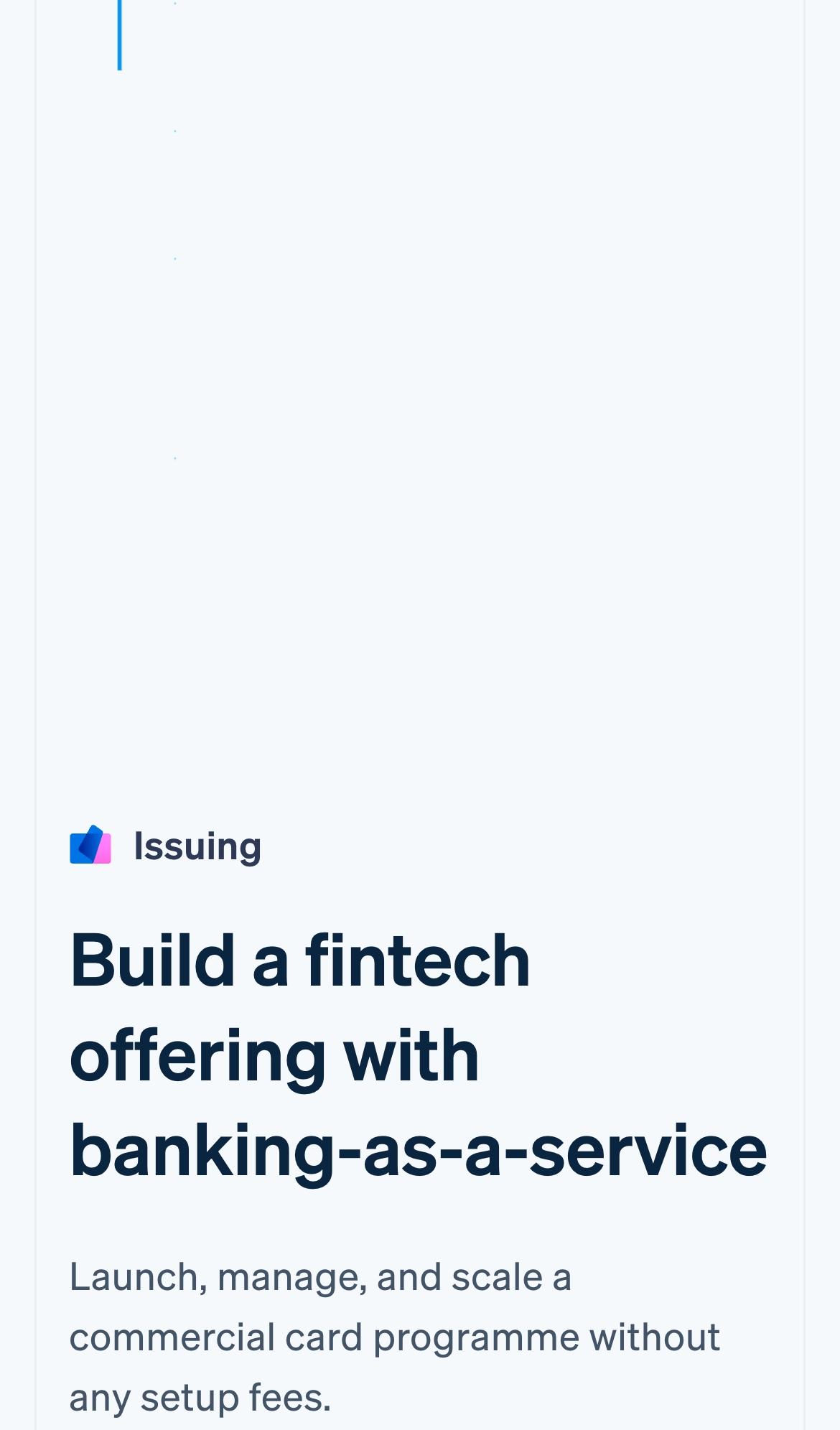 stripe landing interface, mobile light full screenshot