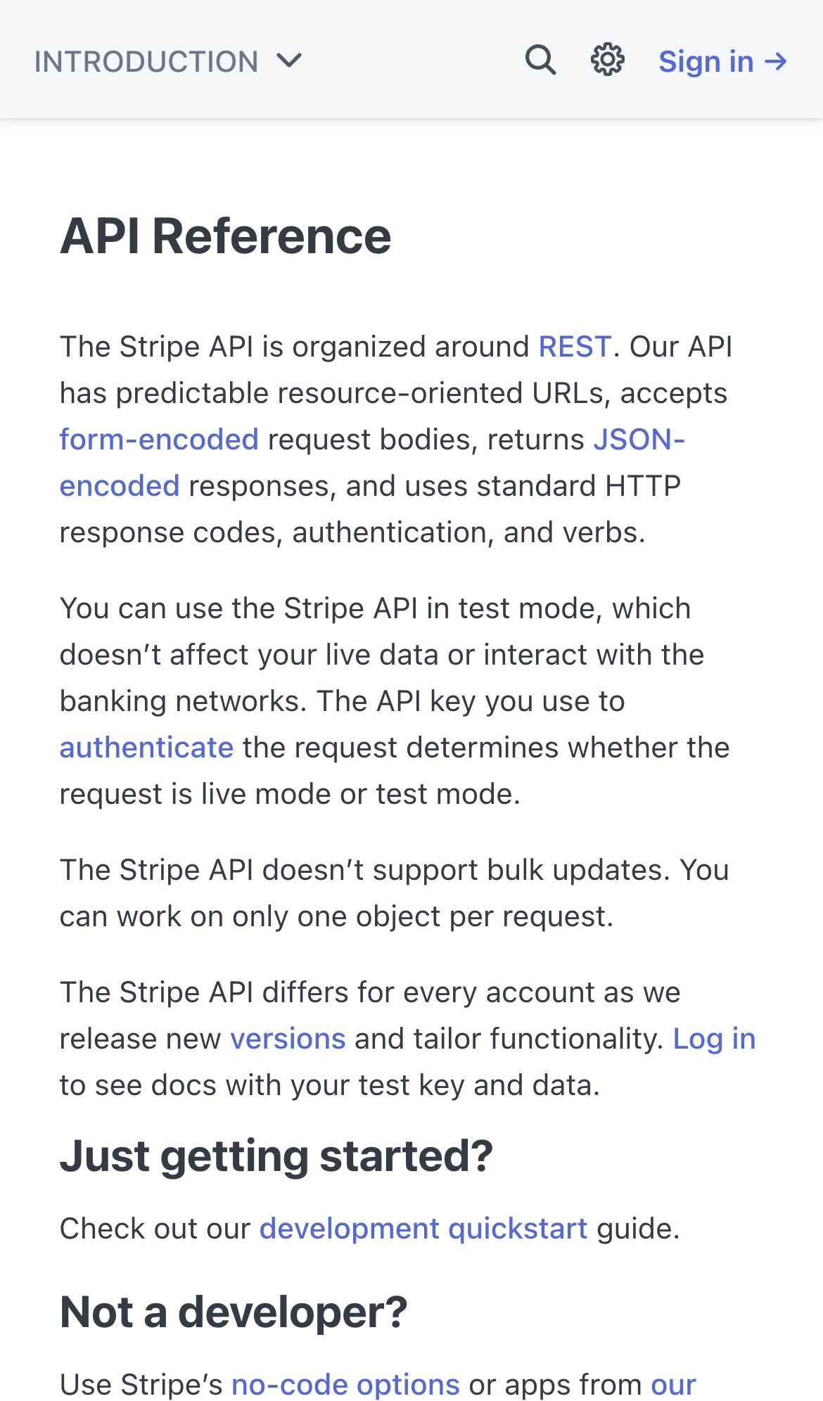 stripe@docs api interface, mobile light fold screenshot